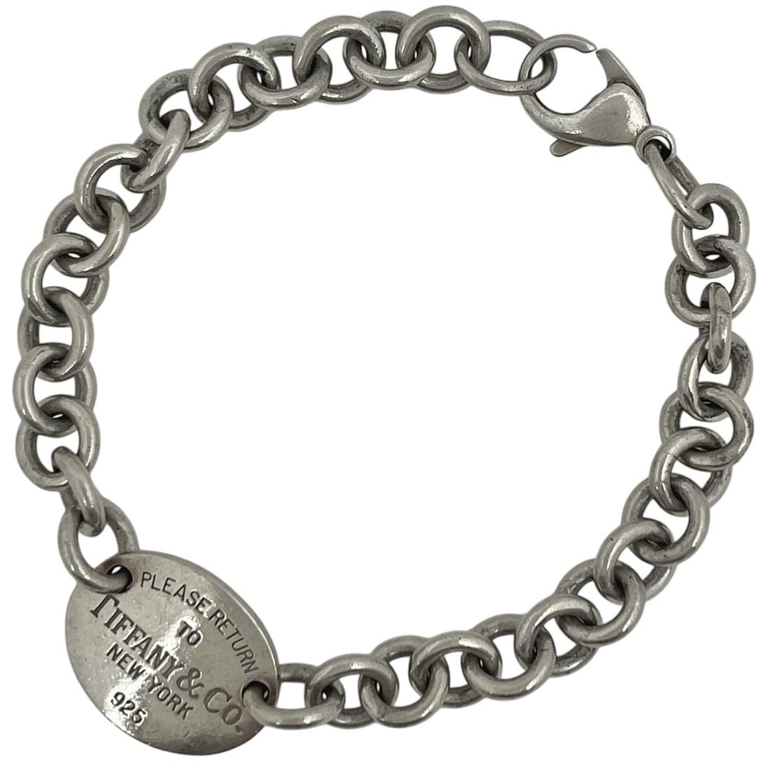 Tiffany & Co. Return to Oval Tag Chain Bracelet, Sterling Silver 925, Women's.: --- Catalog ---Category: SizeLength: 20.5cm / 8.07''Category: DesignType: Charm braceletColor: SilverGender: WomenMaterial: Silver 925Category: GeneralBrand: Tiffany--- Item List ---Section: Condition