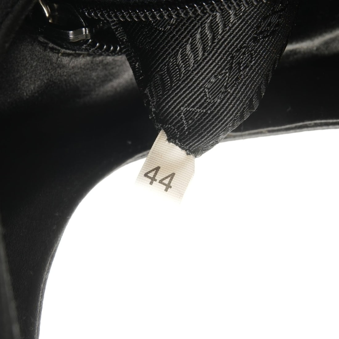 Prada Triangle Logo Satin Handbag, Black - 10