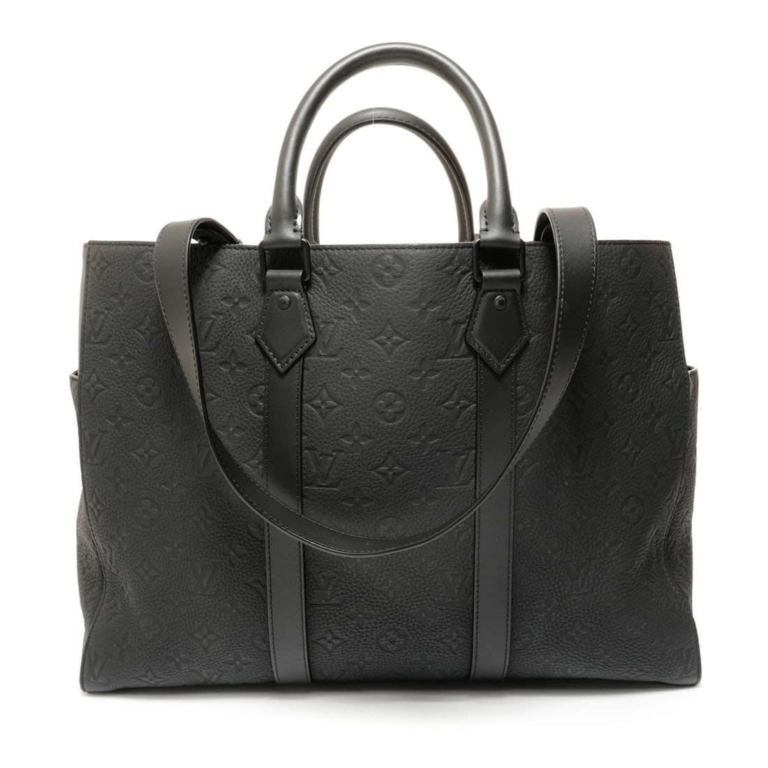 Louis Vuitton Monogram Taurillon Sac Plat 24H Handbag, Black (1 of 13)