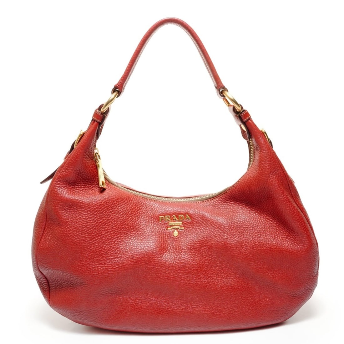 Prada leather one-shoulder bag, red. (1 of 14)