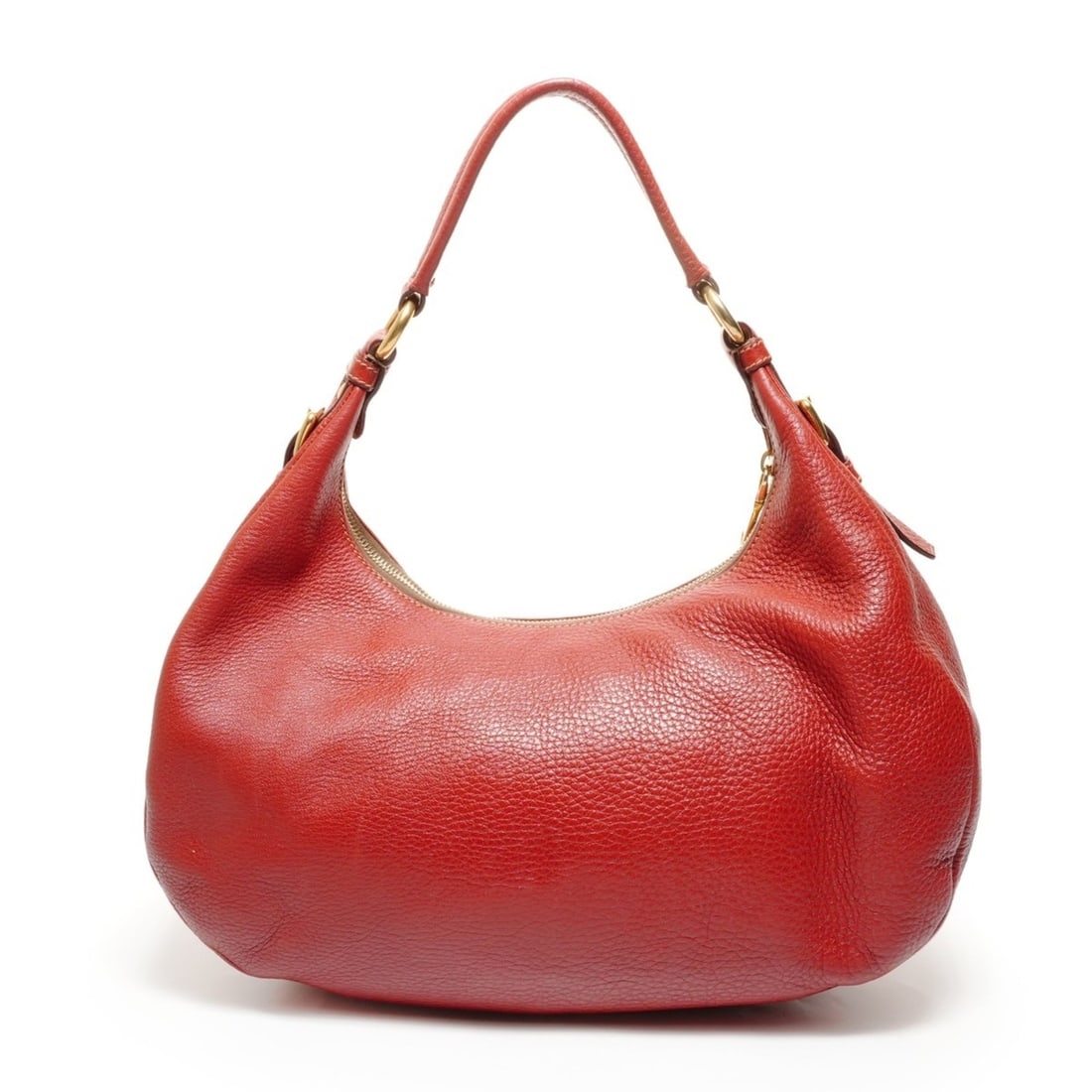 Prada leather one-shoulder bag, red. - 3