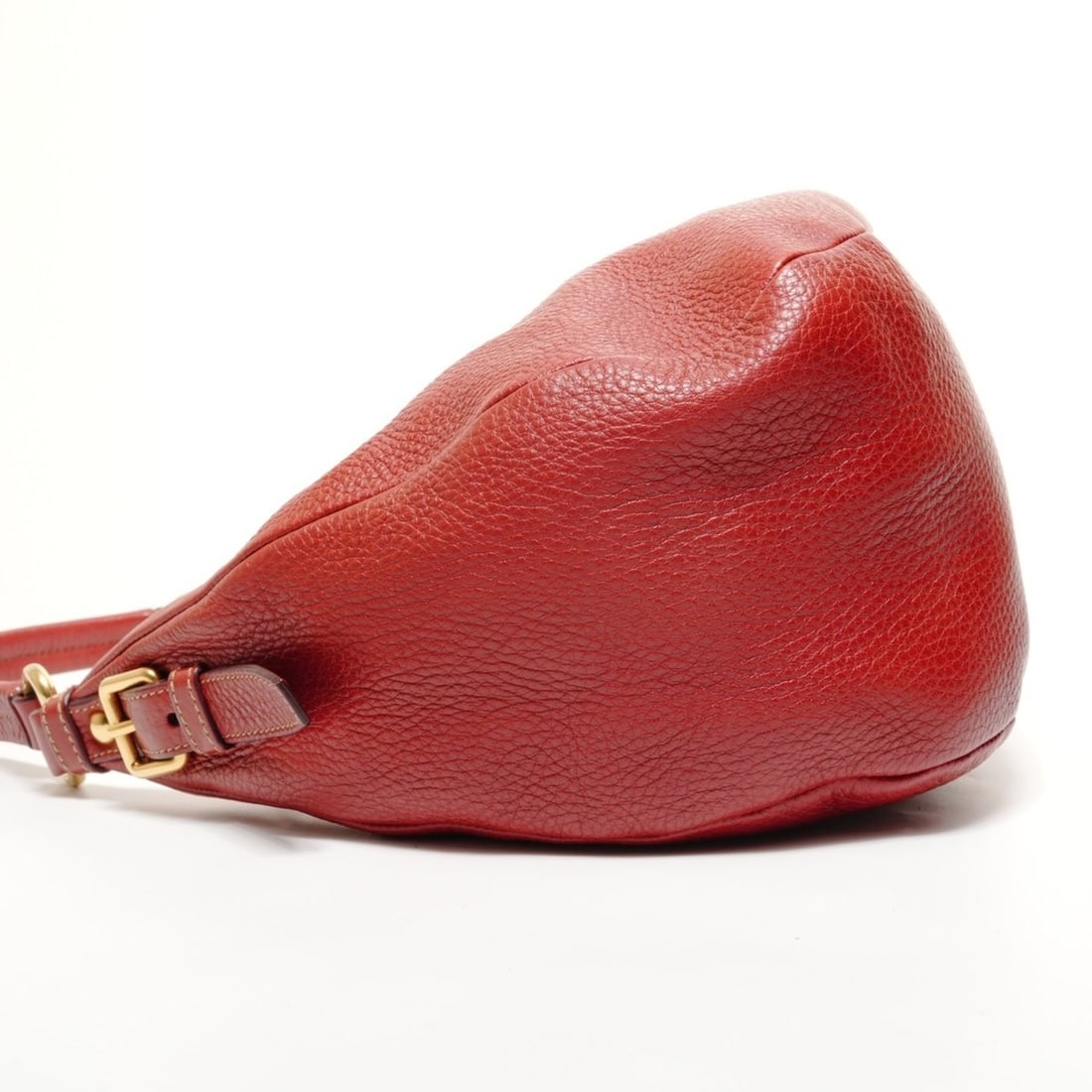 Prada leather one-shoulder bag, red. - 4