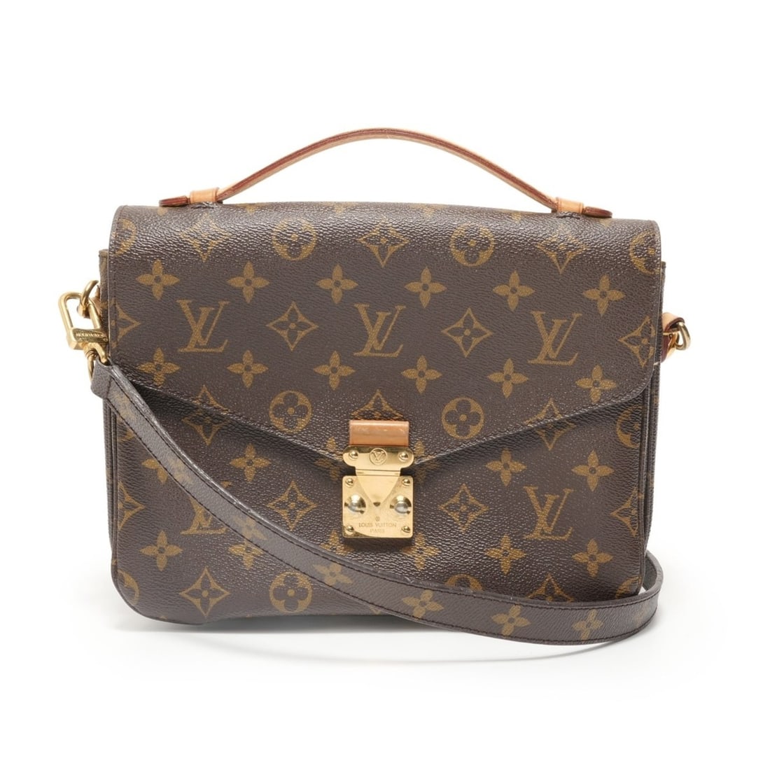 Louis Vuitton LOUIS VUITTON 2013 Monogram Pochette Metis MM Shoulder Bag Brown (1 of 12)