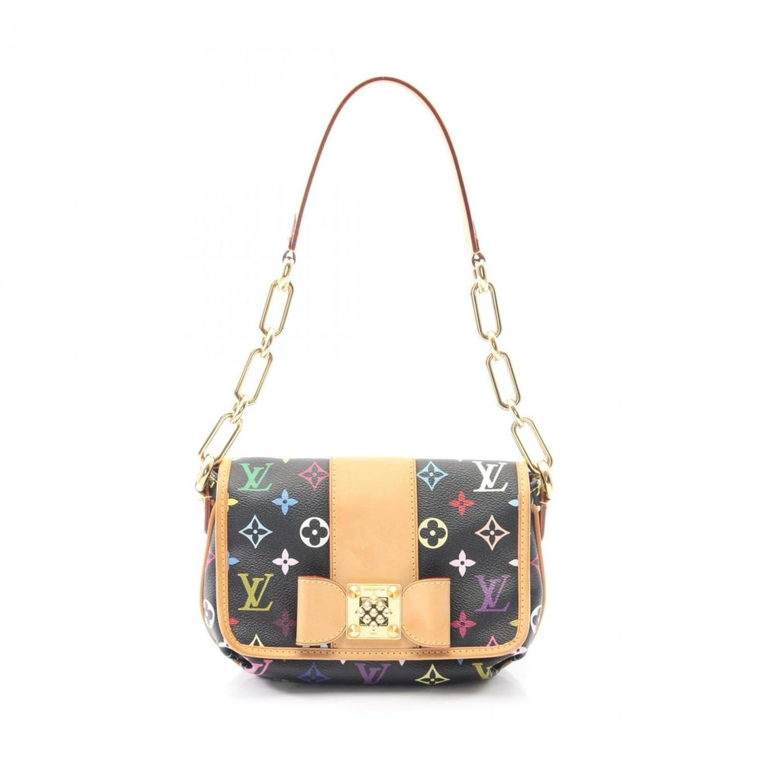 Louis Vuitton Patty Monogram Multicolore Noir Shoulder Bag, Coated Canvas and Leather, Women's,: --- Catalog ---Category: SizeSize (HxWxD): 17cm x 23cm x 12cm / 6.69'' x 9.05'' x 4.72''Category: DesignType: Shoulder bagColor: Black, Multi-color, NoirGender: WomenMaterial: Monogram Multicolore