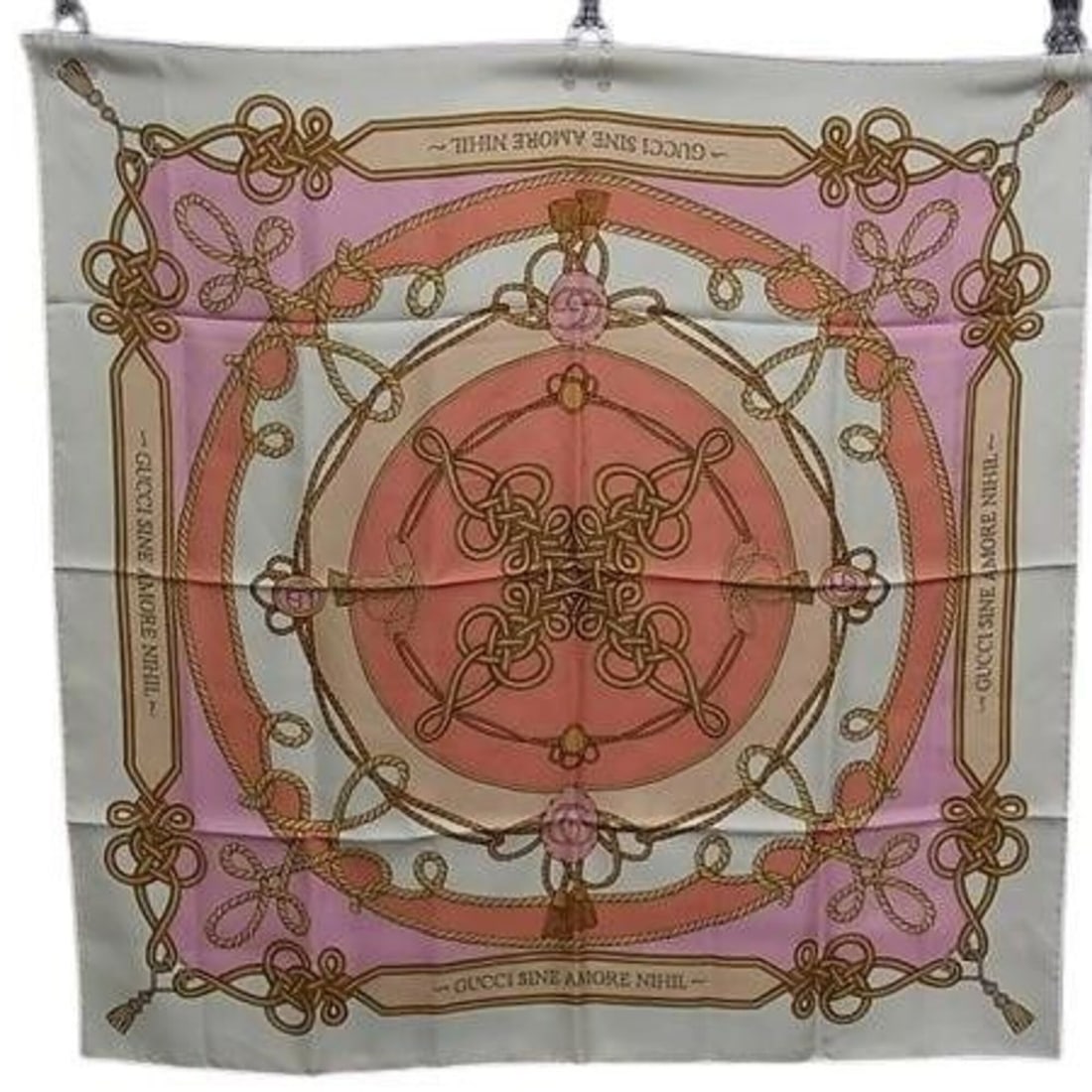 GUCCI Large Scarf/Muffler 703096 Multicolor Silk Women's Rope Pattern: --- Catalog ---Category: SizeSize (LxW): 90cm x 90cm / 35.43'' x 35.43''Category: DesignType: ScarfColor: Multi-colorGender: WomenMaterial: Silk Category: GeneralMPN: 703096Brand: GucciCountry of Orig