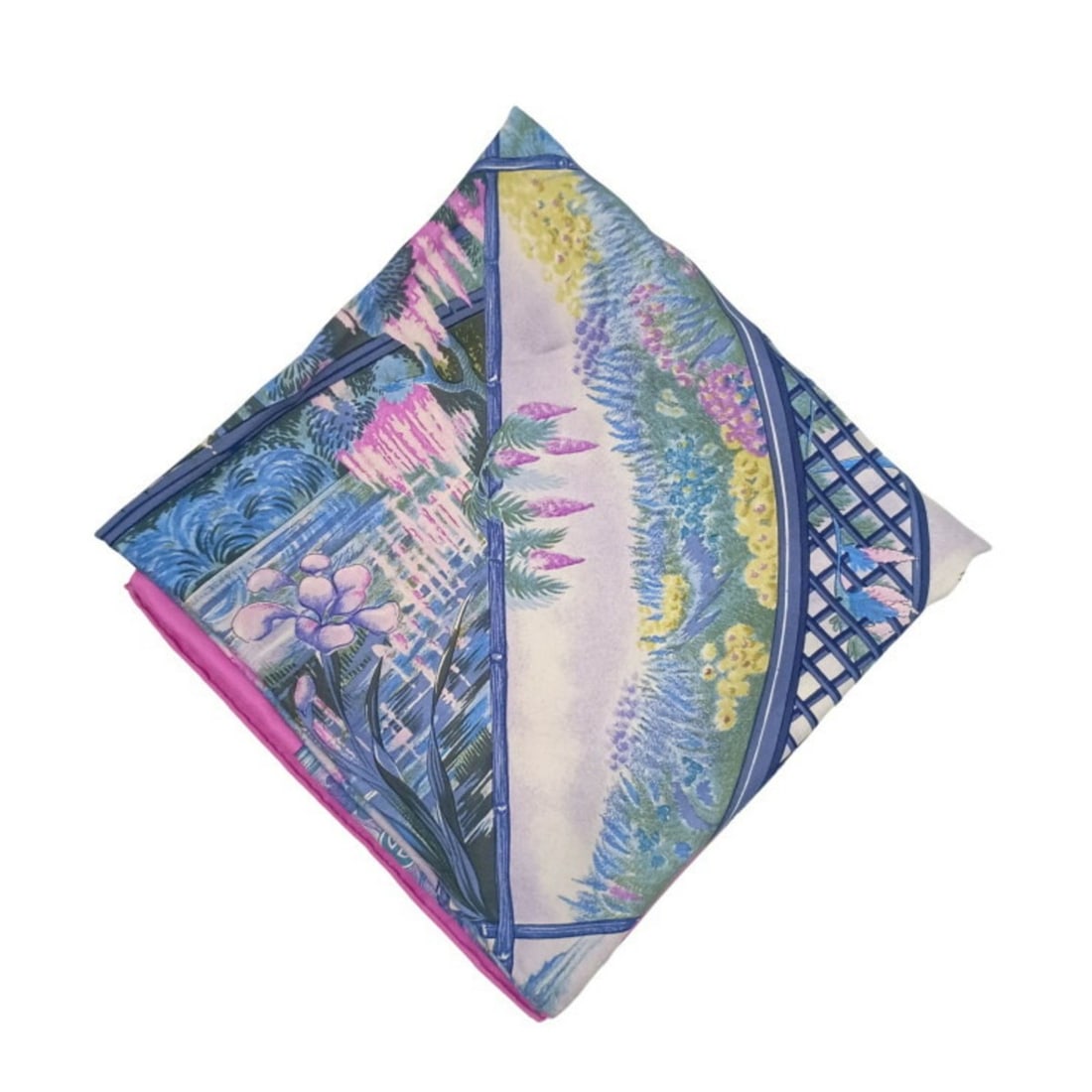 HERMES scarf/muffler, Carre 90, multicolor silk, women's, GIVERNY: --- Catalog ---Category: SizeSize (LxW): 86cm x 88.5cm / 33.85'' x 34.84''Category: DesignType: ScarfColor: Multi-colorGender: WomenMaterial: Silk Category: GeneralBrand: HermesCountry of Origin: Fran