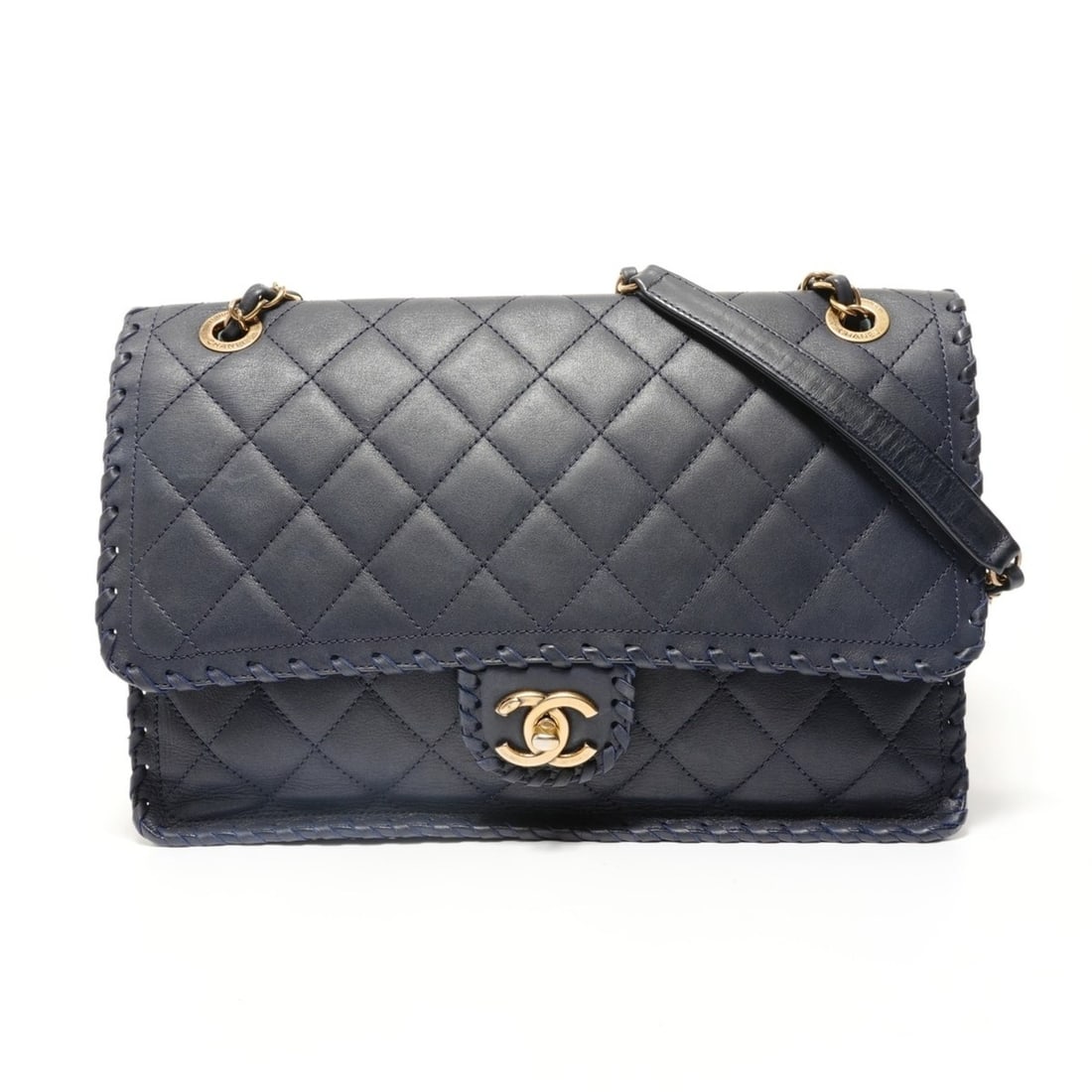 Chanel Velvet Calf Matelassé Shoulder Bag, Navy (1 of 18)