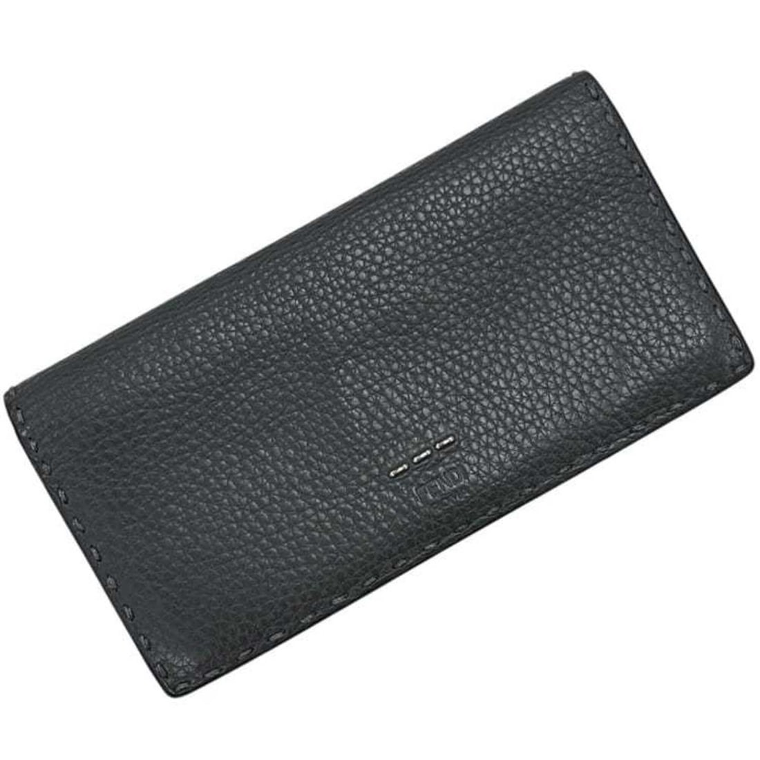 Fendi Bi-fold Long Wallet, Gray, 7M0186, Leather, 072 208 1835 FENDI: --- Catalog ---Category: SizeSize (HxWxD): 9.7cm x 19cm x 2cm / 3.81'' x 7.48'' x 0.78''Category: DesignType: Long wallet (bi-fold)Color: GrayGender: WomenMaterial: Leather Category: GeneralMPN: 7M018