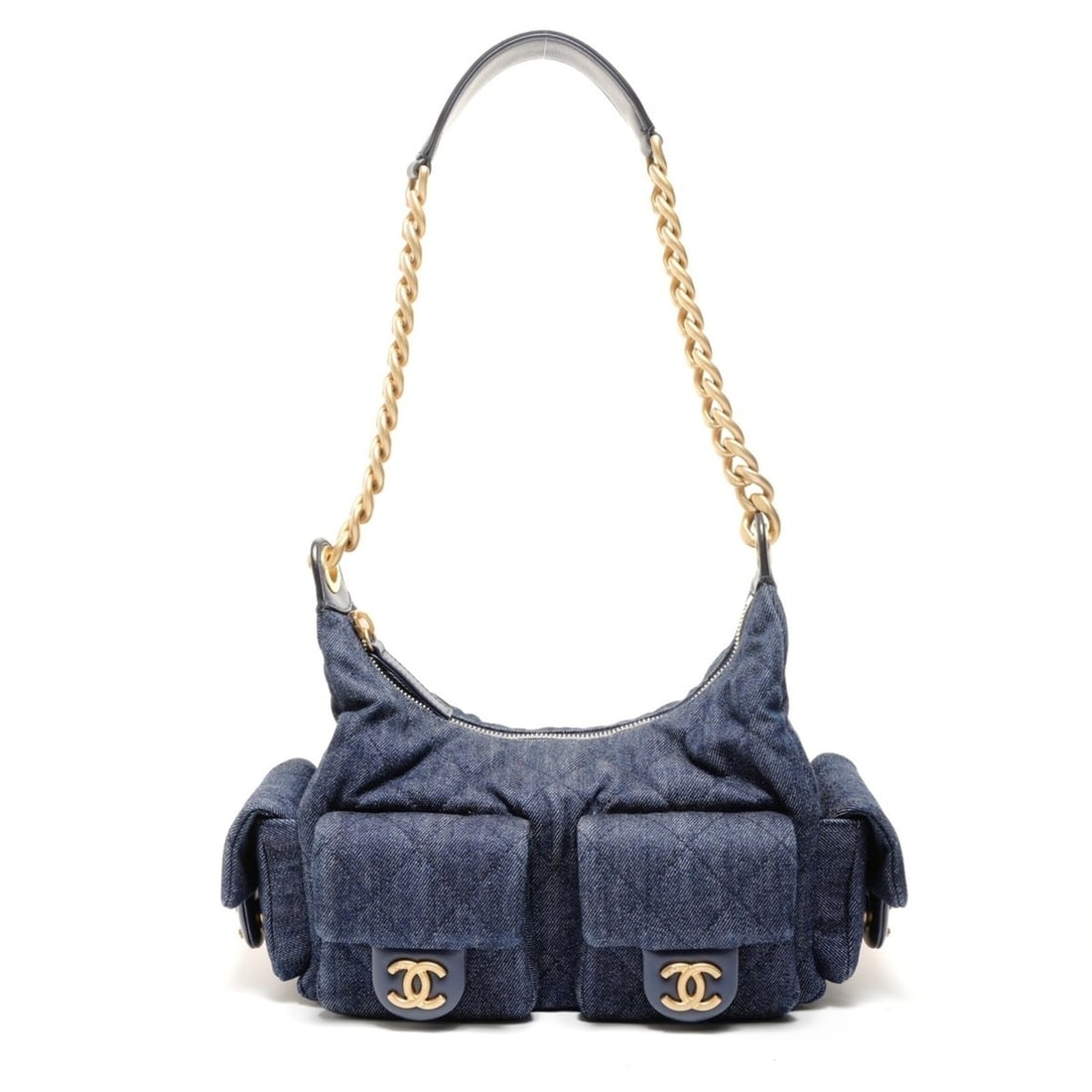 Chanel Matelassé Hobo Chain Shoulder Bag, Denim Navy (1 of 20)