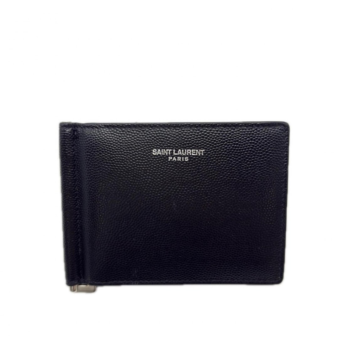 SAINT LAURENT Logo Bill Clip Wallet 378005 Money Black Grain Leather Men's: --- Catalog ---Category: SizeSize (HxWxD): 8.5cm x 10.5cm x 1cm / 3.34'' x 4.13'' x 0.39''Category: DesignType: Money clipColor: BlackGender: MenClosure: OpenMaterial: Leather Category: GeneralBrand: