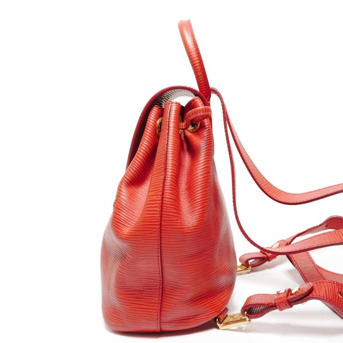 Fendi logo leather backpack/daypack, red - 4