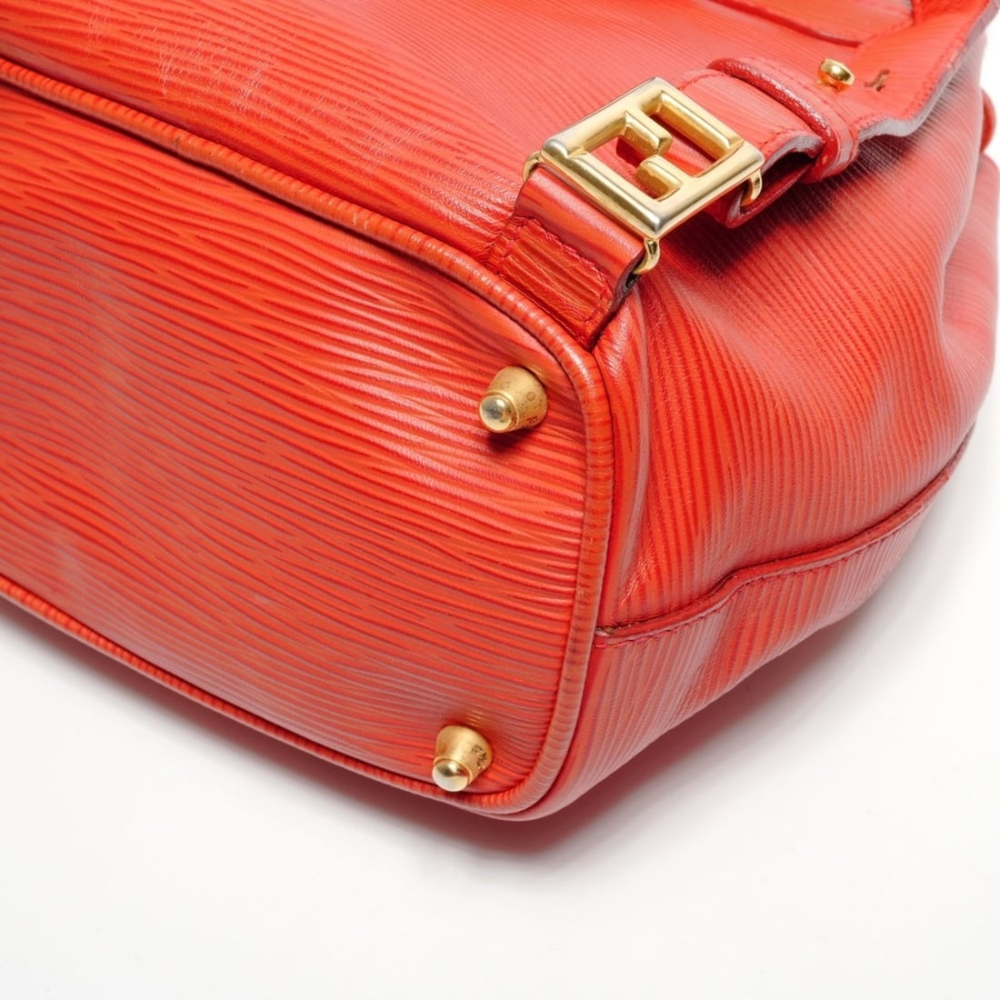 Fendi logo leather backpack/daypack, red - 6