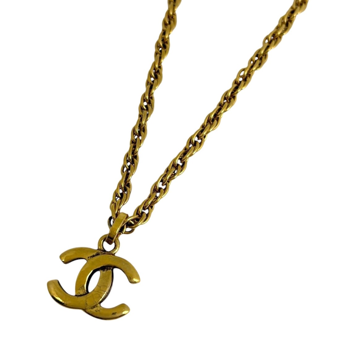 Chanel Coco Mark Chain Necklace, CC GP Gold, Women's (1 of 18)