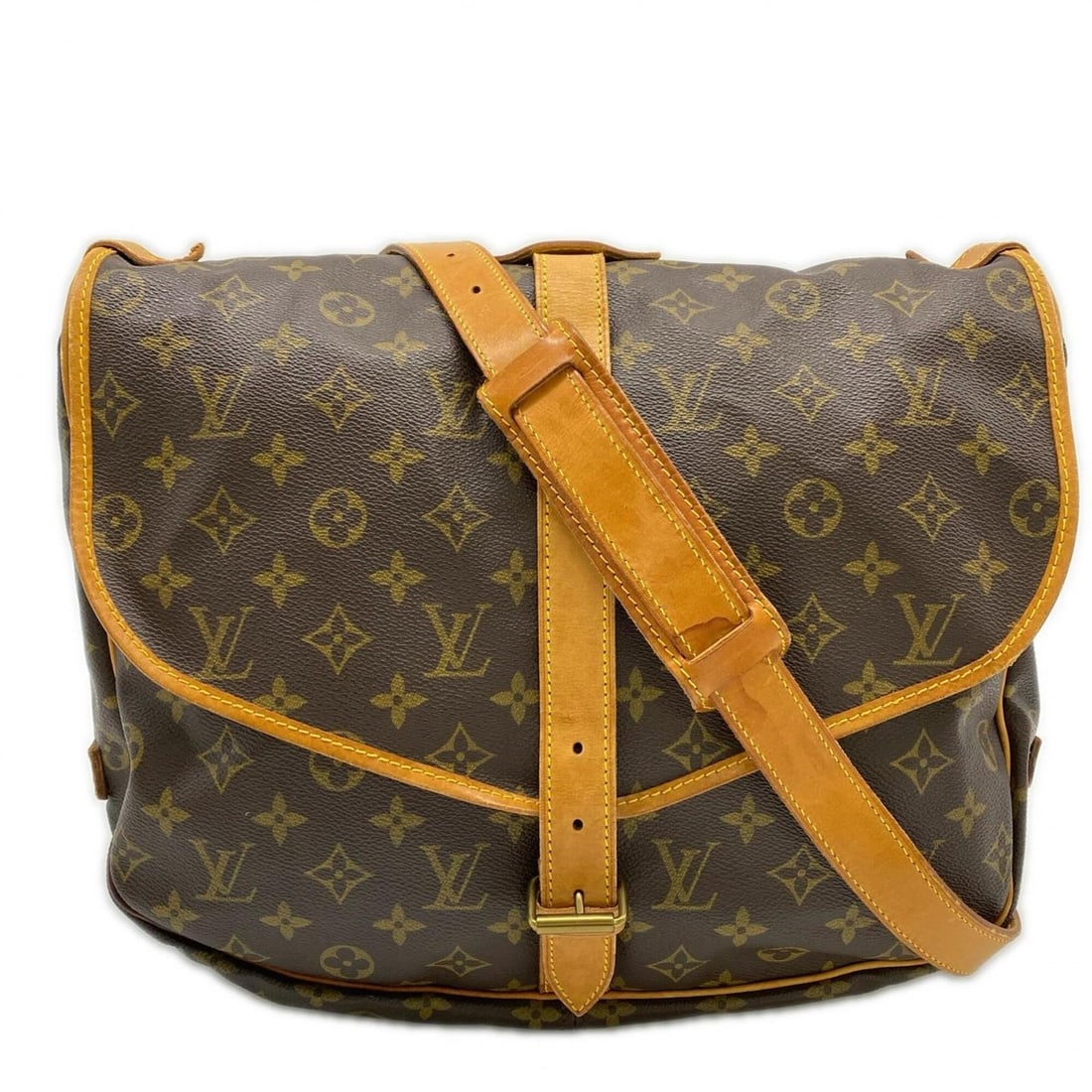 LOUIS VUITTON Louis Vuitton Monogram Canvas Saumur 35 M42254 Shoulder Bag Brown Coated Leather Men's: --- Catalog ---Category: SizeSize (HxWxD): 27cm x 35cm x 23cm / 10.62'' x 13.77'' x 9.05''Strap Length: 125cm / 49.21''Category: DesignType: Shoulder bagColor: BrownGender: MenClosure: BeltMaterial: C