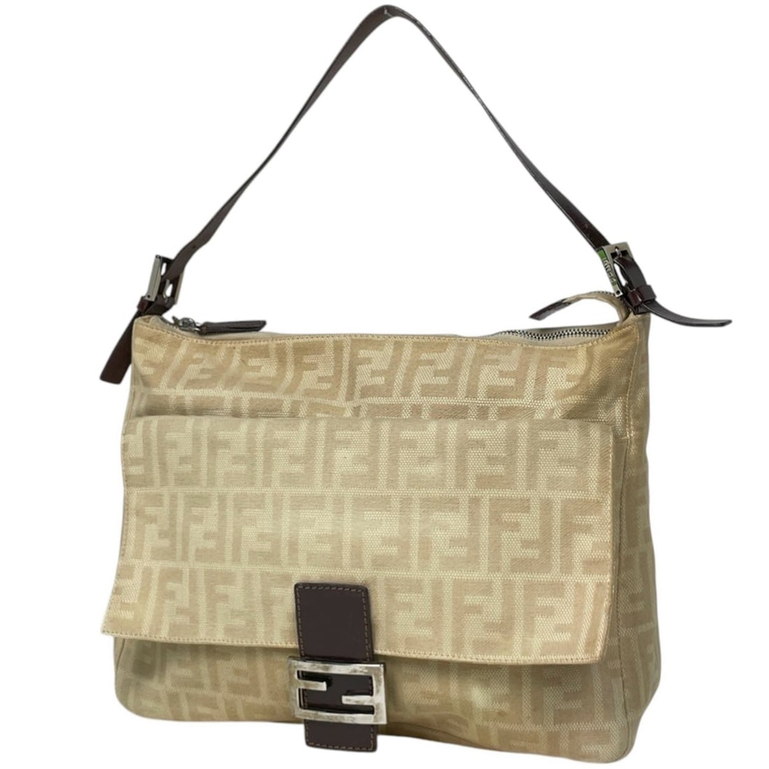 Fendi Zucca pattern shoulder bag, one-shoulder handbag, canvas, ivory, brown, 26425, women's.: --- Catalog ---Category: SizeSize (HxWxD): 27cm x 33.5cm x 10cm / 10.62'' x 13.18'' x 3.93''Category: DesignType: Handbag, Shoulder bagColor: Brown, IvoryGender: WomenMaterial: Leather Category: Gener