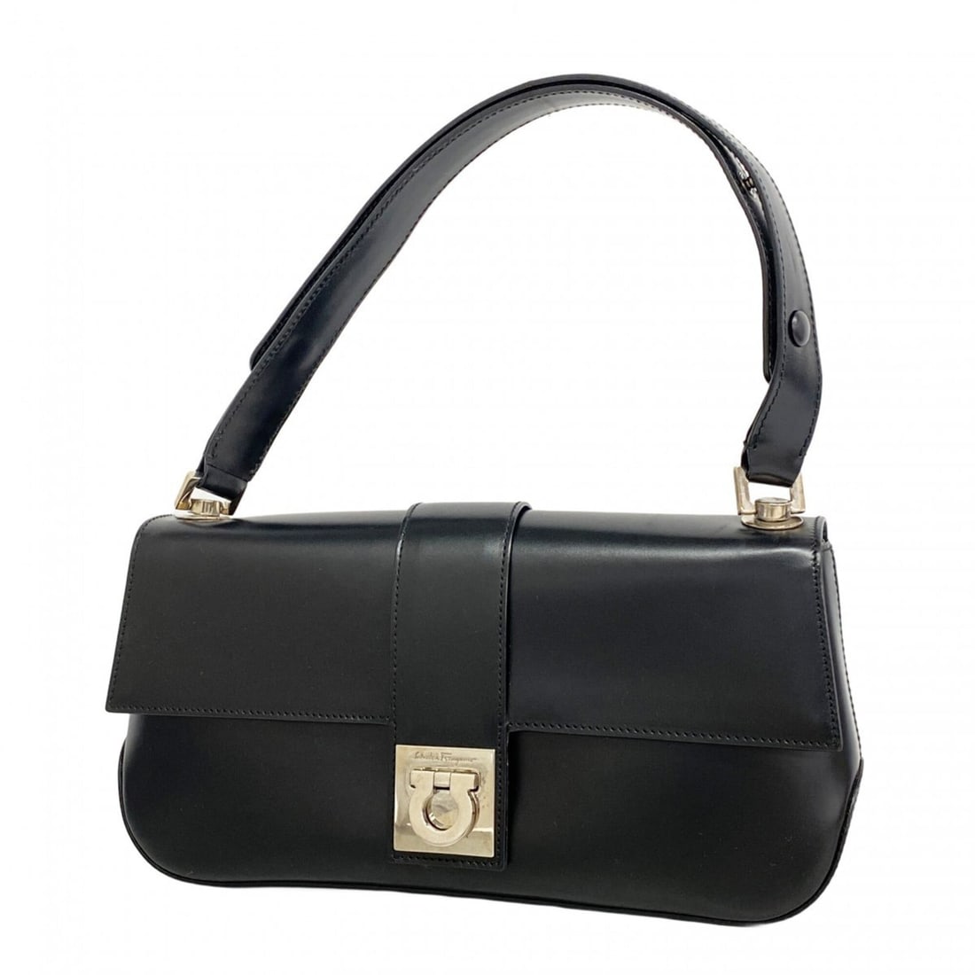 Salvatore Ferragamo Shoulder Bag, Gancini Leather, Black, Women's, P2509810: --- Catalog ---Category: SizeSize (HxWxD): 13cm x 24cm x 6cm / 5.11'' x 9.44'' x 2.36''Category: DesignType: Shoulder bagColor: BlackGender: WomenMaterial: Leather Hardware Color: SilverCategory: Gene