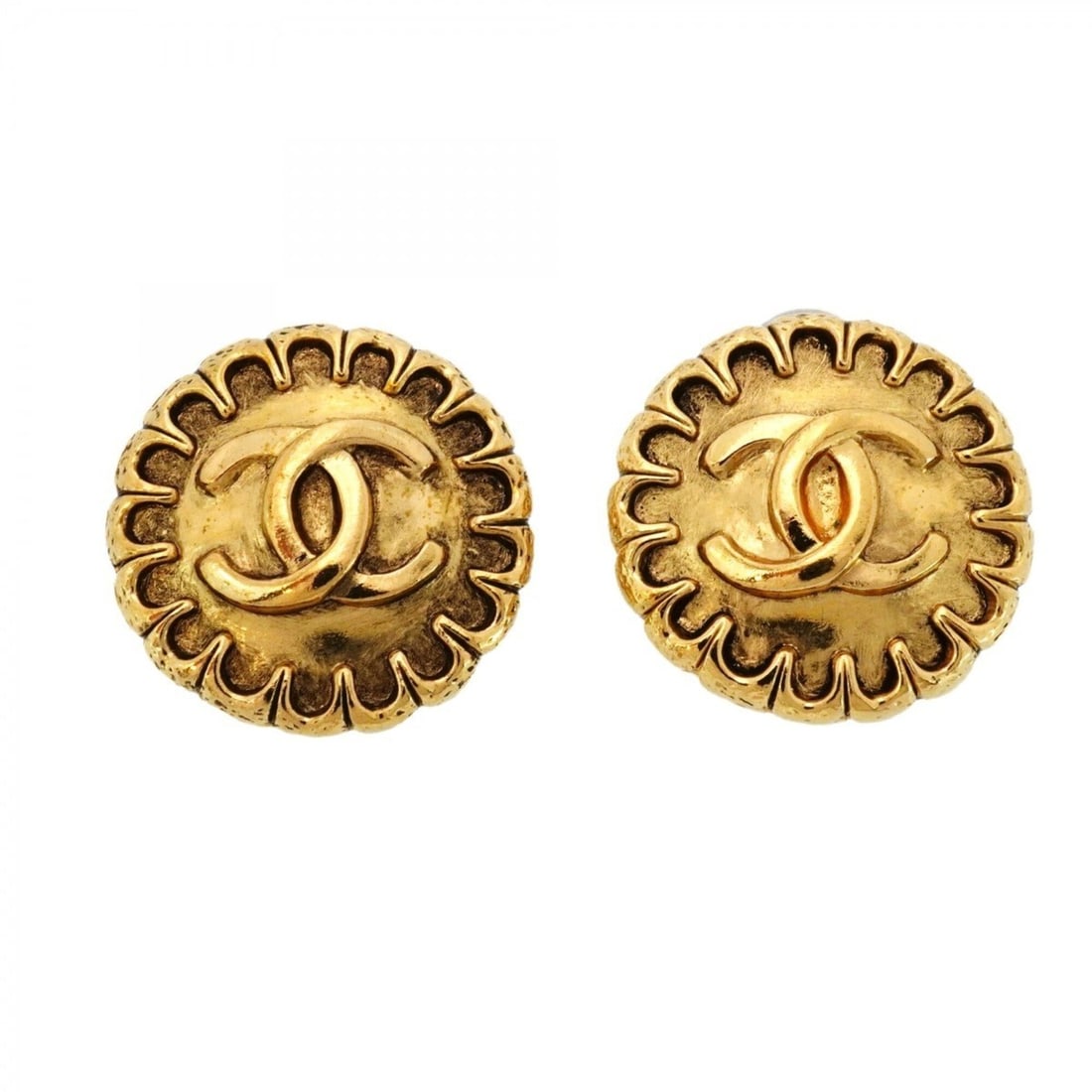 Chanel earrings, Coco Mark, GP plated, gold, women's. (1 of 18)
