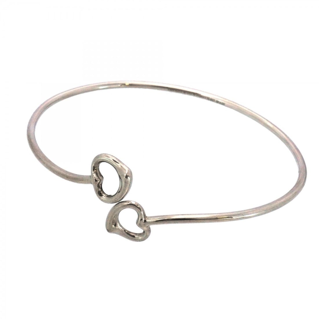 Tiffany & Co. Double Heart Bangle, Sterling Silver 925, Women's: --- Catalog ---Category: SizeLength: 18cm / 7.08''Category: DesignType: BangleGender: WomenMaterial: Silver 925Category: GeneralBrand: Tiffany--- Item List ---Section: ConditionRanking: Rank AB Used -
