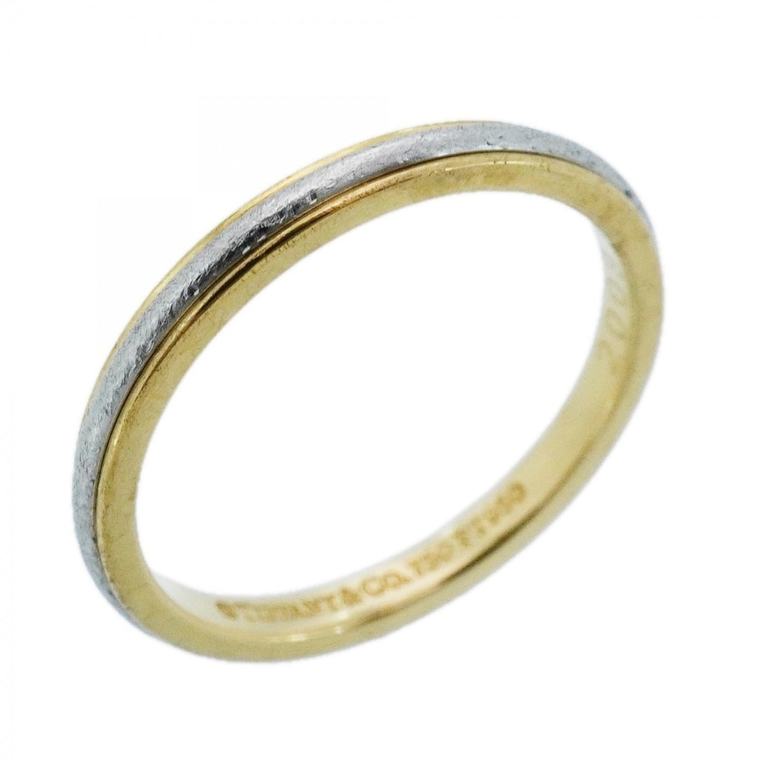 Tiffany & Co. Lucida Ring, 18K Yellow Gold (KYG), Platinum (Pt950), Size 7.5, Women's: --- Catalog ---Category: SizeJP Size: 5US Size: 3.5Category: DesignType: Band ringGender: WomenMaterial: Platinum 950, Yellow gold (18K)Category: GeneralBrand: Tiffany--- Item List ---Section: Conditi