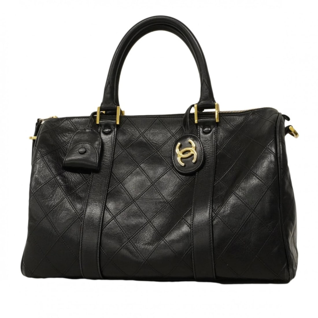 Chanel Bicolore Lambskin Handbag, Black, Women's: --- Catalog ---Category: SizeSize (HxWxD): 22cm x 34.5cm x 17cm / 8.66'' x 13.58'' x 6.69''Category: DesignType: HandbagColor: BlackGender: WomenMaterial: Leather Hardware Color: GoldLeather/Fur Type: