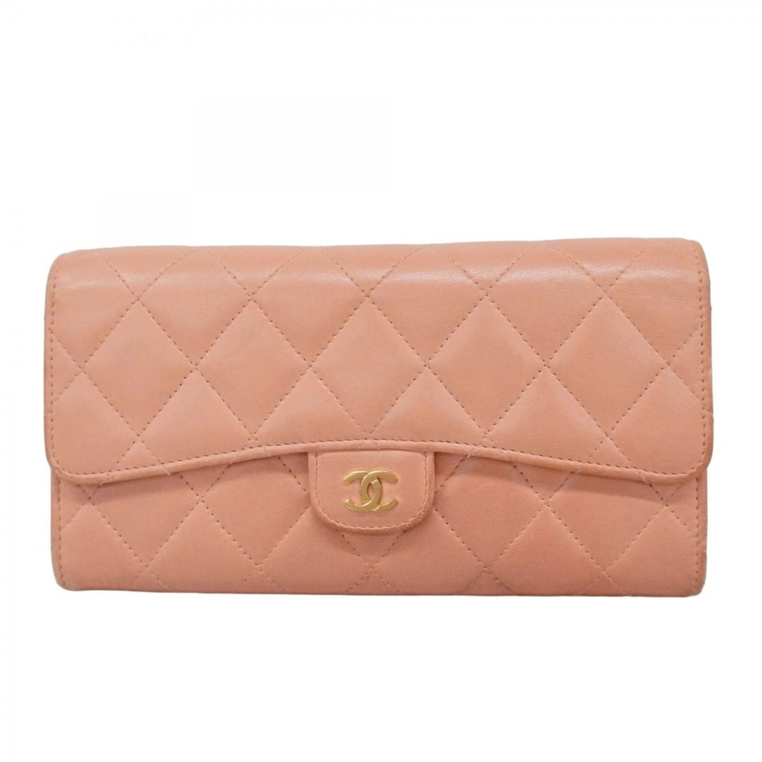 Chanel Matelassé Lambskin Long Wallet, Pink, Women's, P2496557: --- Catalog ---Category: SizeSize (HxWxD): 11cm x 19.5cm x 3cm / 4.33'' x 7.67'' x 1.18''Category: DesignType: Long wallet (bi-fold)Color: PinkGender: WomenMaterial: Leather Leather/Fur Type: Lambskin