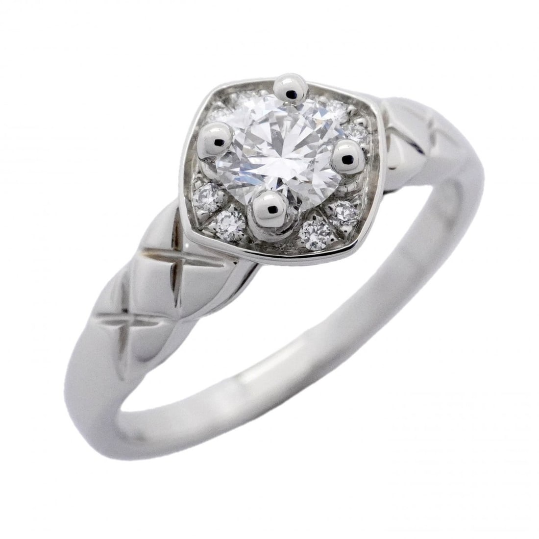 Chanel Coco Crush Ring, Pt950 Platinum, Diamond, Size 49, Women's (1 of 20)