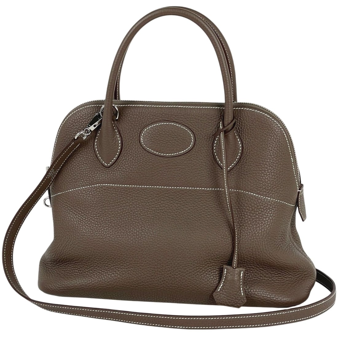 Hermes Bolide 31 2-Way Shoulder Bag/Handbag, Taurillon Clemence Leather, Etoupe D, Women's.: --- Catalog ---Category: SizeSize (HxWxD): 42cm x 31cm x 12cm / 16.53'' x 12.2'' x 4.72''Category: DesignType: Handbag, Shoulder bagColor: Etoupe grayGender: WomenMaterial: Taurillon clemence leather