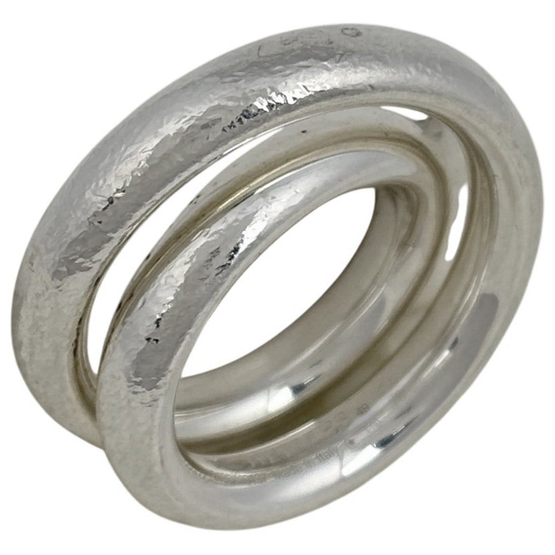 Hermes Vertige Ring, Double Sterling Silver 925, Silver, Women's: --- Catalog ---Category: SizeJP Size: 8US Size: 4.5Category: DesignColor: SilverGender: WomenMaterial: Silver 925Category: GeneralBrand: Hermes--- Item List ---Section: ConditionRanking: Rank AB Used