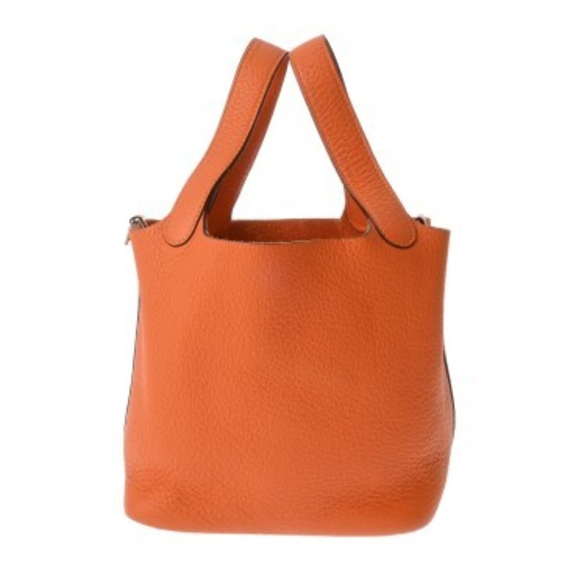 HERMES Picotin PM Orange ?H stamp (circa 2004) Women's Taurillon Clemence Handbag AB Rank Used (1 of 18)