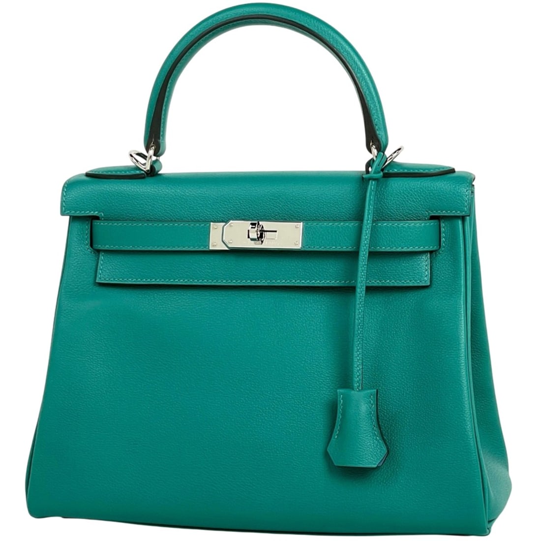 Hermes Kelly 28, 2-way shoulder bag/handbag, Evercolor Vert Veron, Blue Nord, D, for women.: --- Catalog ---Category: SizeSize (HxWxD): 20cm x 28cm x 11.5cm / 7.87'' x 11.02'' x 4.52''Strap Length: 44cm / 17.32''Category: DesignType: Handbag, Shoulder bagColor: VertGender: WomenClosure: OpenM