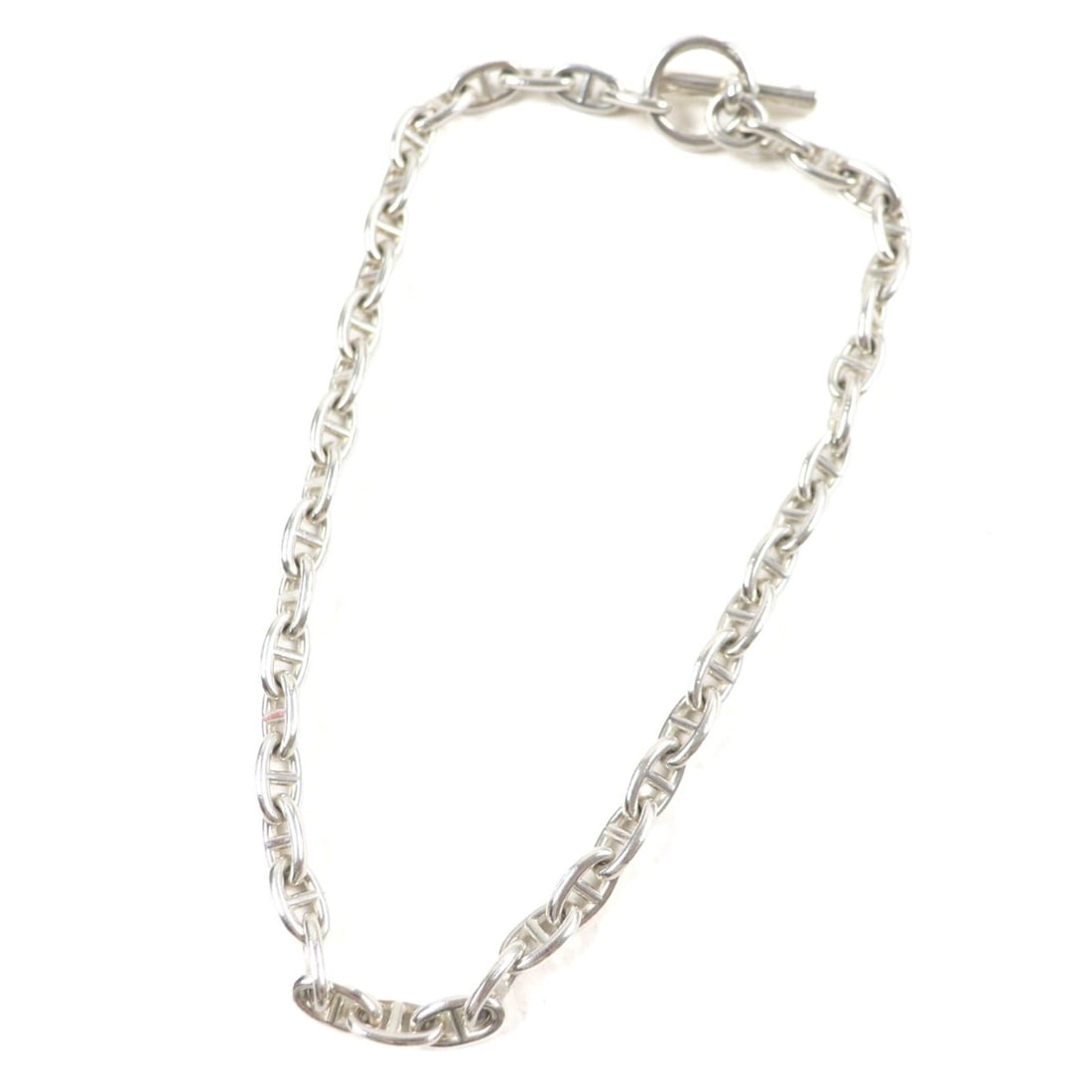 HERMES Vintage Chaine d'Ancre PM 43-link necklace from the Margiela era, made of SV925 sterling (1 of 13)