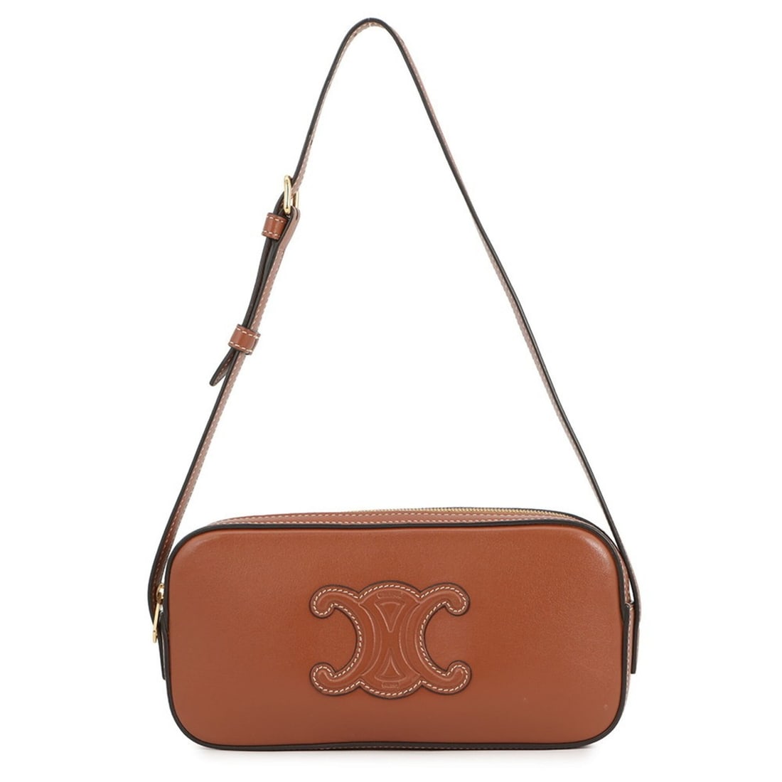 Celine shoulder bag Triomphe mini camera leather 10J583DR8 CELINE handbag brown: --- Catalog ---Category: SizeWeight: 140g / 4.93oz.Size (HxWxD): 10cm x 19.5cm x 3cm / 3.93'' x 7.67'' x 1.18''Category: DesignType: Handbag, Shoulder bagGender: WomenClosure: ZipperMaterial: Leather