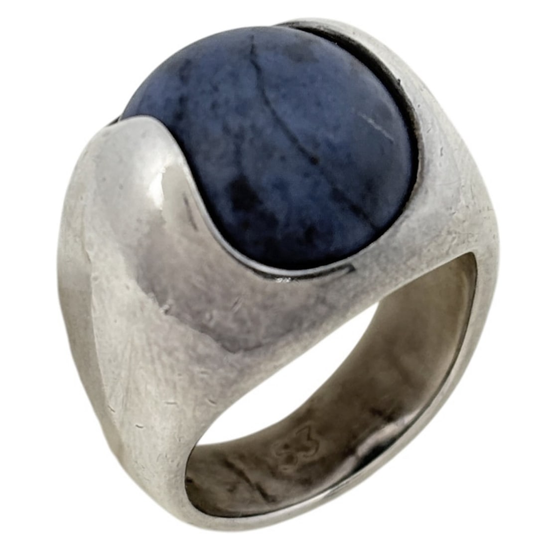 Hermes HERMES Stone Ring, Silver Women's Ring: --- Catalog ---Category: SizeJP Size: 11US Size: 6Category: DesignColor: SilverGender: WomenMaterial: SilverCategory: GeneralBrand: Hermes--- Item List ---Section: ConditionRanking: Rank B Used - Trac