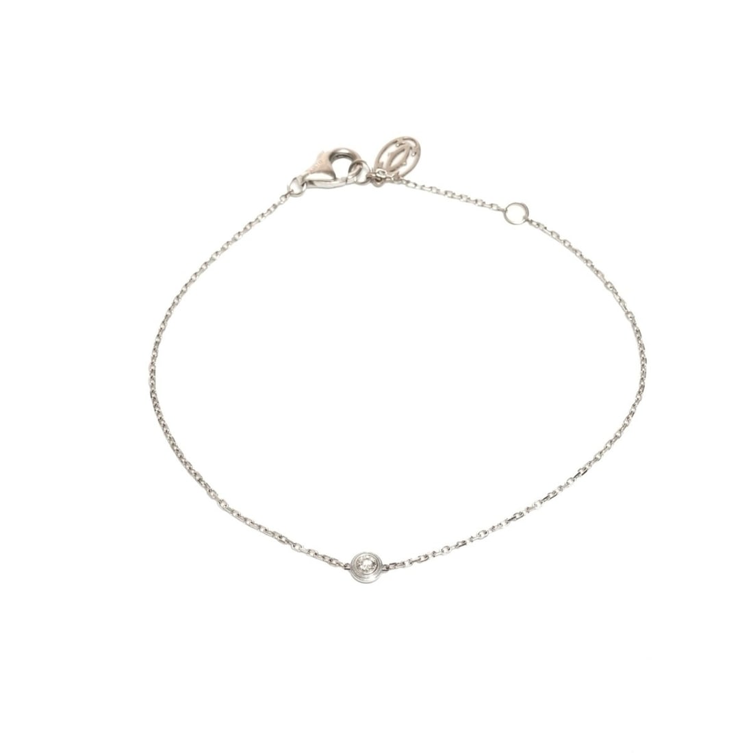 Cartier d'Amour Bracelet Au750 White Gold Silver: --- Catalog ---Category: SizeLength: 17cm / 6.69''Category: DesignType: Charm braceletColor: SilverGender: WomenMaterial: White gold (18K)Category: GeneralBrand: Cartier--- Item List ---Section: Condi