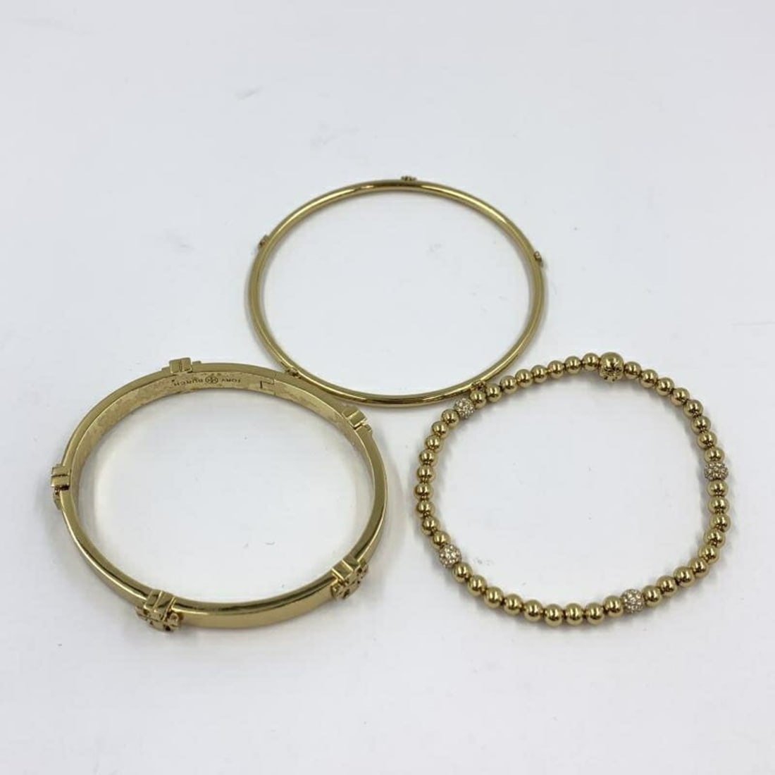 TORY BURCH Three-Stack Bracelet Set, Gold Color (1 of 10)