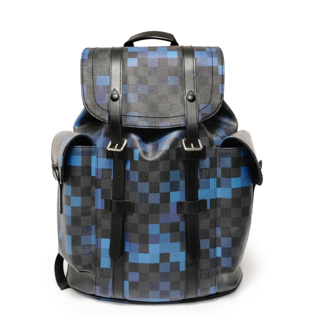 Louis Vuitton (LOUIS VUITTON) 2018 Damier Graphite Pixel Christopher PM Backpack/Daypack, Black (1 of 14)