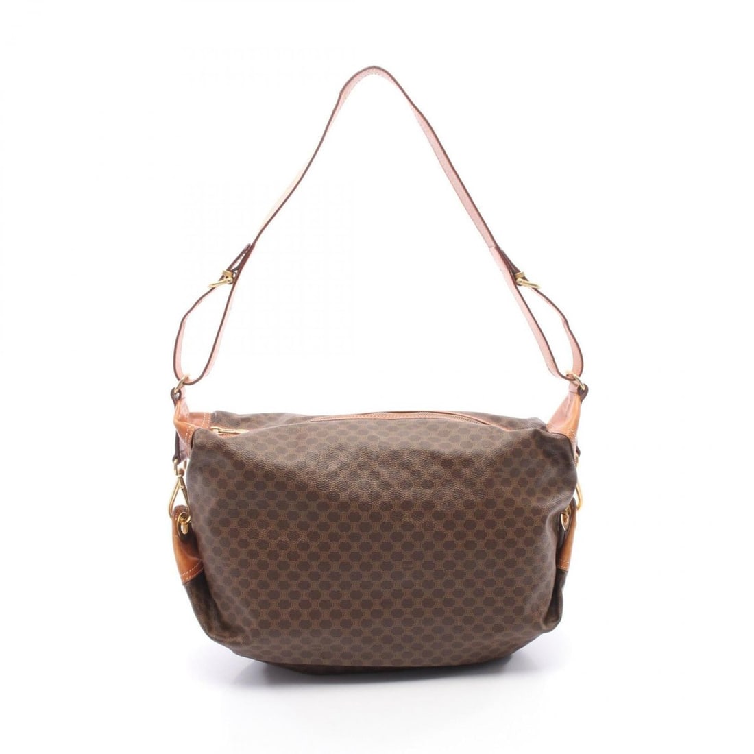 Celine Macadam Shoulder Bag/Handbag, Coated Canvas and Leather, Women's, Brown: --- Catalog ---Category: SizeSize (HxWxD): 23cm x 39cm x 15cm / 9.05'' x 15.35'' x 5.9''Category: DesignType: Handbag, Shoulder bagColor: BrownGender: WomenMaterial: Coated canvas Category: GeneralBra