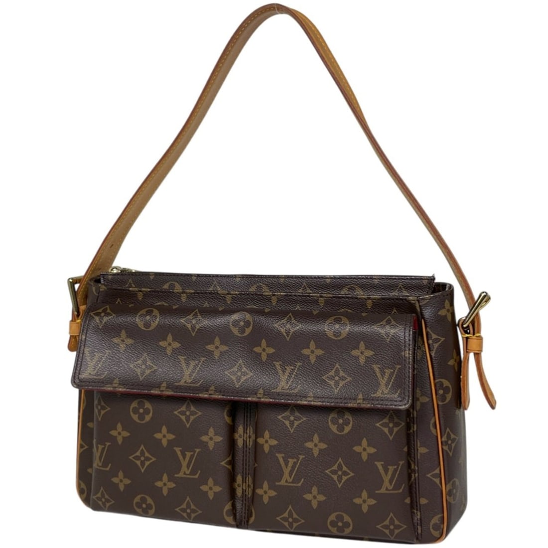 Louis Vuitton Viva Cite GM One-Shoulder Bag, Monogram Brown, M51163, Women's (1 of 9)