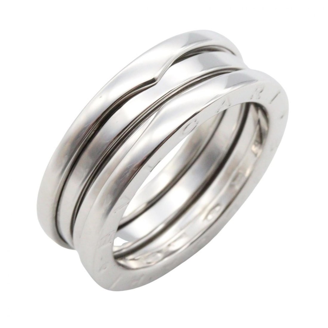 Bvlgari Bulgari B-zero1 Ring, 3-band ring, 18K White Gold (18KWG), Silver-tone, for men and women,: --- Catalog ---Category: SizeJP Size: 15.5US Size: 7.5Category: DesignType: Band ringColor: SilverGender: Men,WomenMaterial: White gold (18K)Category: GeneralMPN: 346583Brand: Bvlgari--- Item List ---