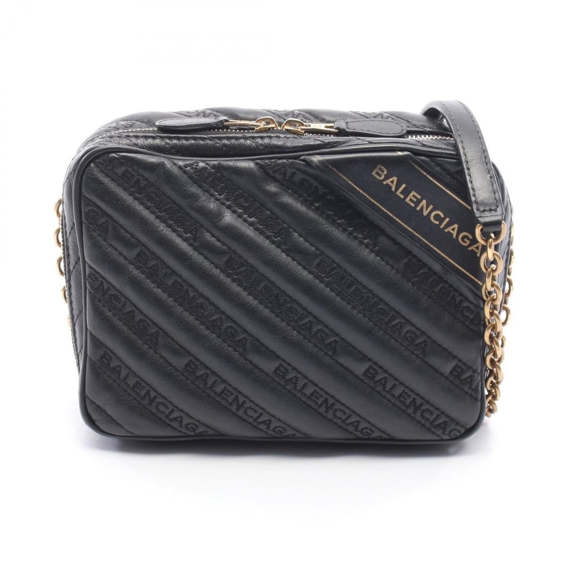 Balenciaga Blanket Reporter XS Shoulder Bag Handbag Leather Women's Black 502026 (1 of 12)