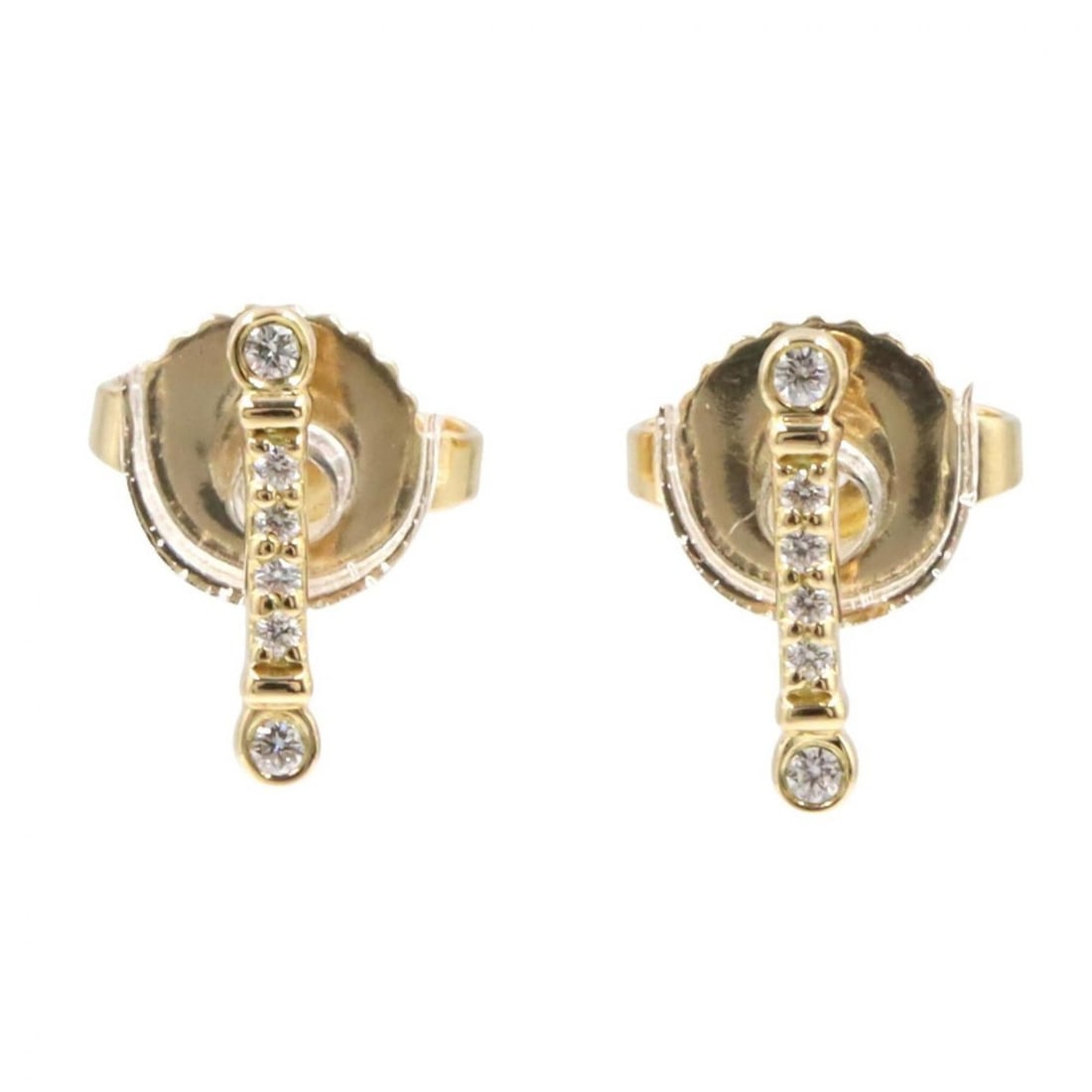 Tiffany & Co. Fleur-de-lis Diamond Earrings, 18K Yellow Gold, Diamond, Women's, Gold Tone, Clear: --- Catalog ---Category: SizeSize (HxWxD): 8.00mm x 1.00mm / 0.31'' x 0.04''Category: DesignType: Stud earringsColor: Clear, GoldStone: DiamondGender: WomenMaterial: Yellow gold (18K)Category: General