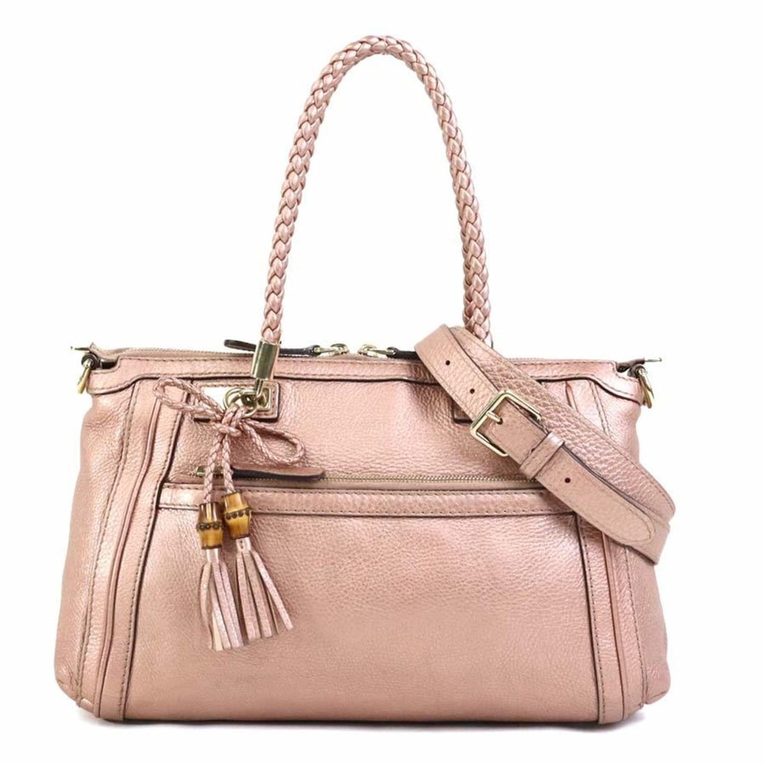 Gucci GUCCI Handbag Shoulder Bag Bella Leather Metallic Pink Women's 282300 Free Shipping 56632a: --- Catalog ---Category: SizeSize (HxWxD): 21cm x 37cm x 10cm / 8.26'' x 14.56'' x 3.93''Category: DesignType: Handbag, Shoulder bagColor: Metallic pinkGender: WomenMaterial: Leather Category: General