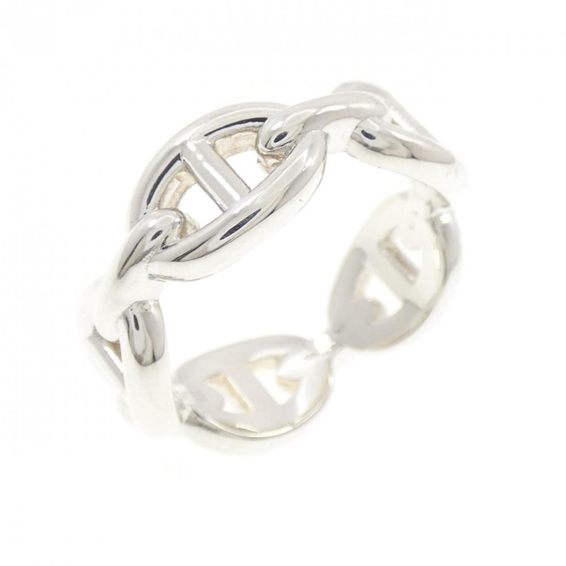 Hermes Hermès Chaine d'Ancre Enchainée Ring: --- Catalog ---Category: SizeUS Size: 6.5Brand Size: 53Category: DesignType: Band ringGender: WomenMaterial: Silver 925Category: GeneralMPN: H109507BBrand: Hermes--- Item List ---Section: