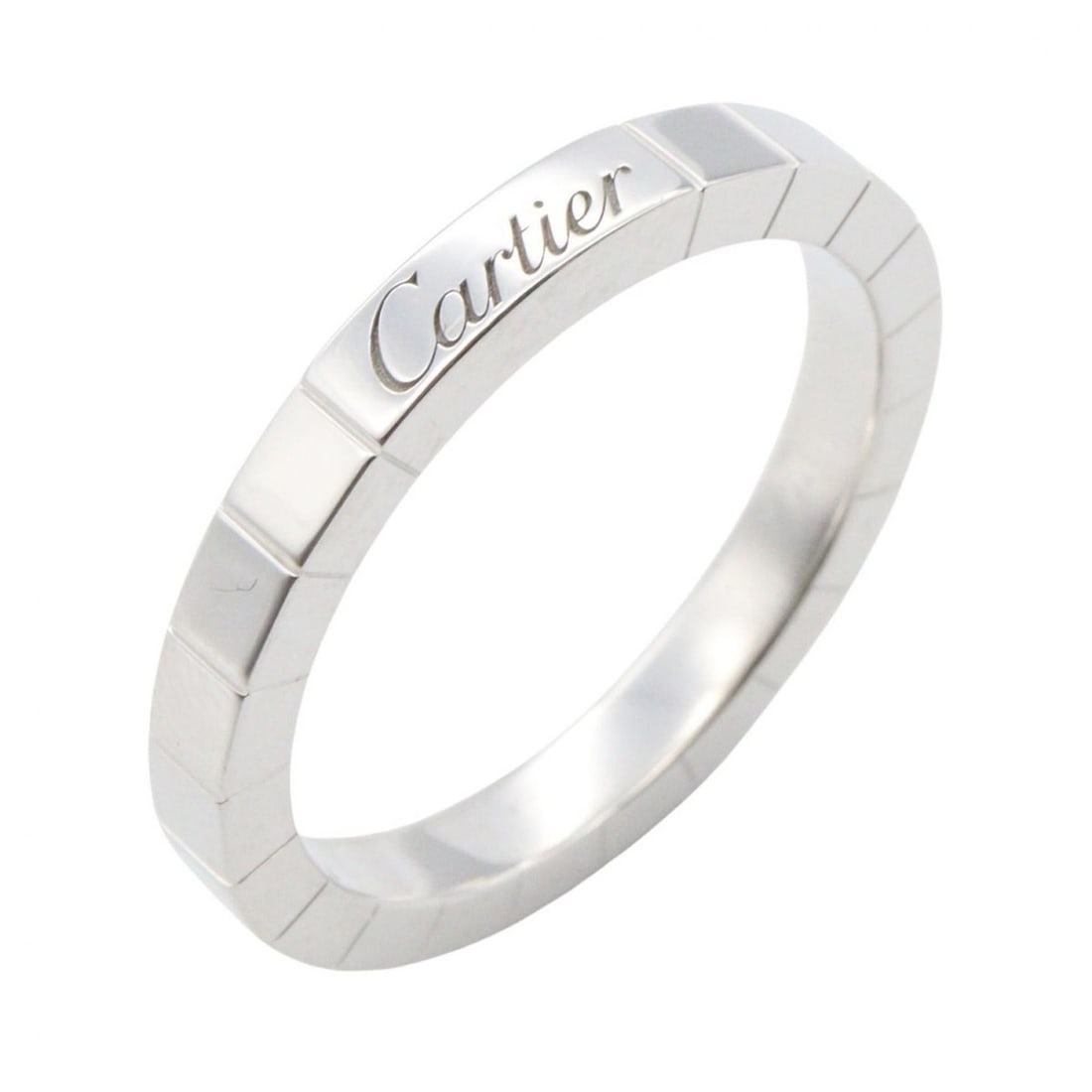 Cartier Lanieres Ring, 18K White Gold (18KWG), Silver Tone, for Men and Women.: --- Catalog ---Category: SizeUS Size: 8.5Brand Size: 57Category: DesignType: Band ringColor: White goldGender: Men,WomenMaterial: White gold (18K)Category: GeneralBrand: Cartier--- Item List ---Sectio