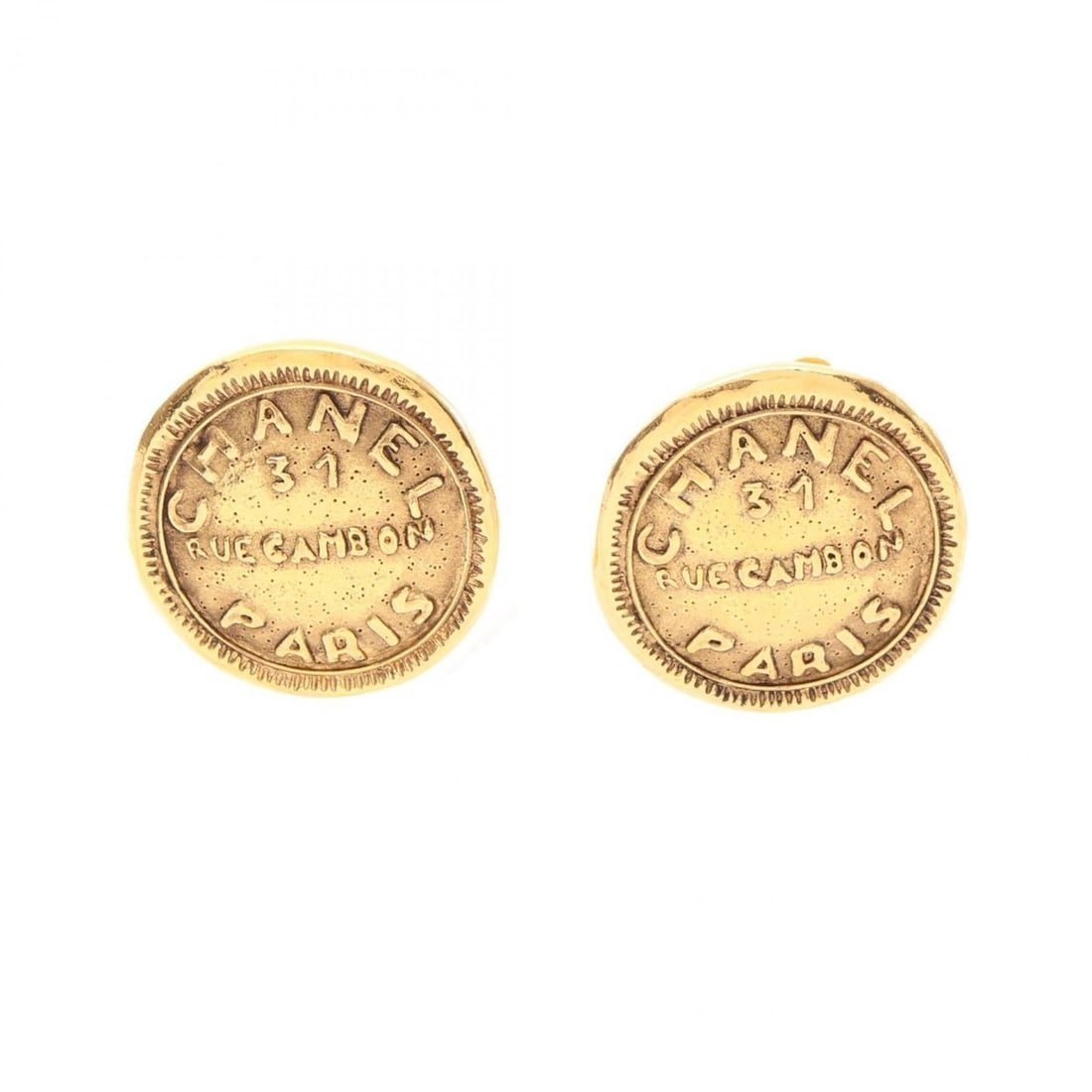 Chanel Circle Logo Earrings, Gold Plated (GP), Women's, Tone: --- Catalog ---Category: SizeSize (HxWxD): 27.00mm x 27.00mm / 1.06'' x 1.06''Category: DesignType: Clip earringsColor: GoldGender: WomenMaterial: Gold platingCategory: GeneralBrand: Chanel--- Item