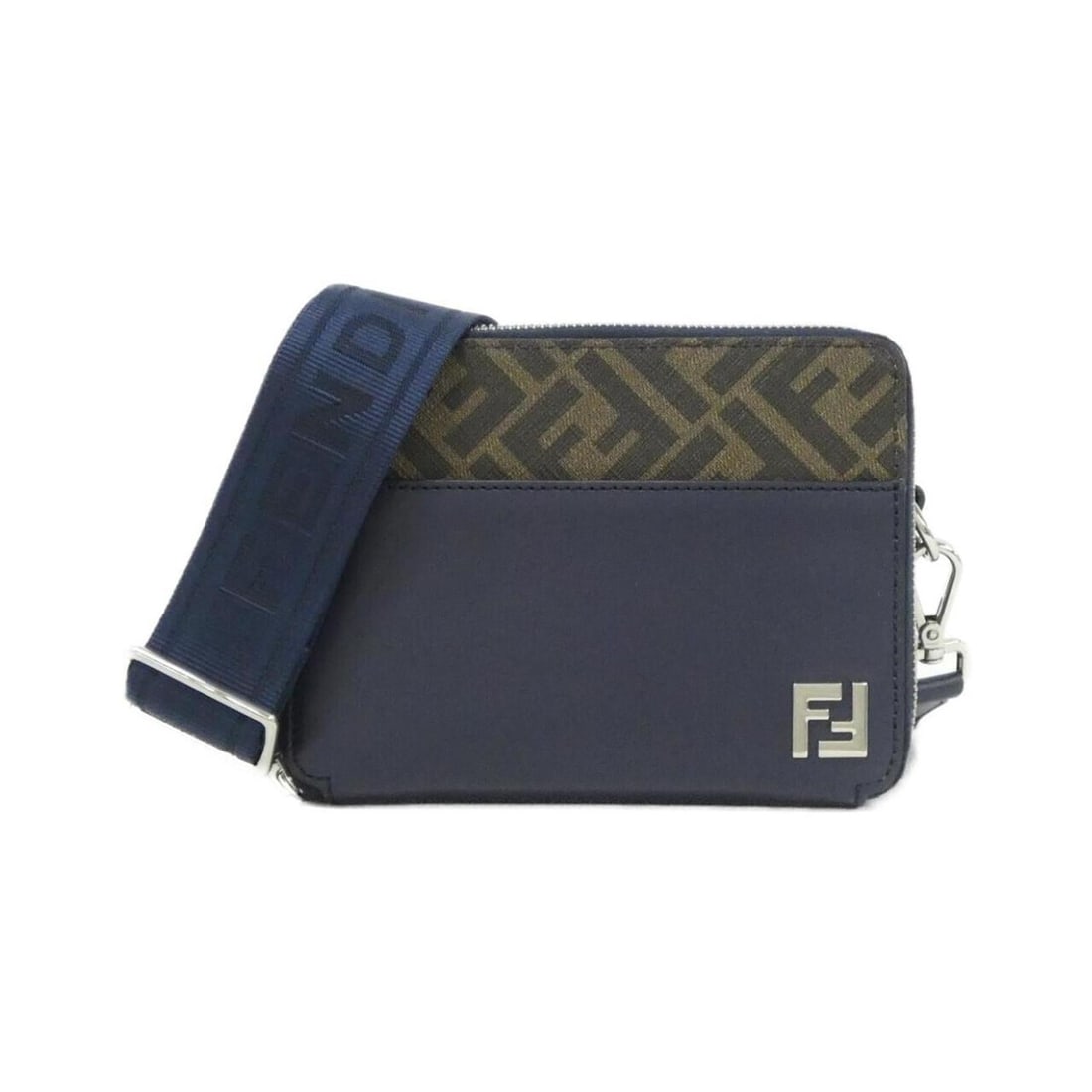 Fendi Square FF 7M0357 AFF2 Shoulder Bag: --- Catalog ---Category: SizeSize (HxWxD): 13cm x 17cm x 6cm / 5.11'' x 6.69'' x 2.36''Category: DesignType: Shoulder bagColor: Blue, NavyGender: Men,WomenMaterial: Coated canvas , Leather Category: