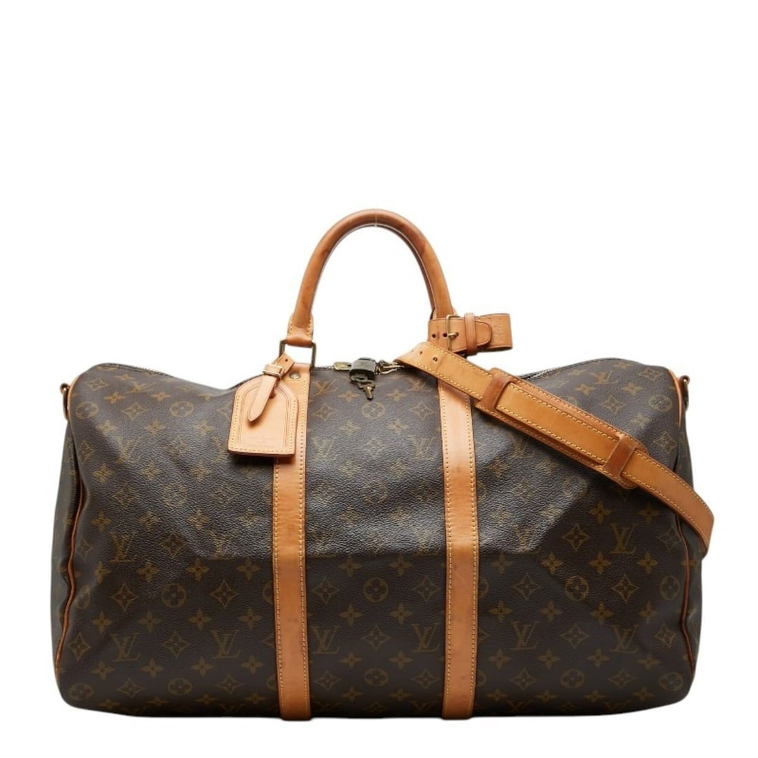 Louis Vuitton Monogram Keepall Bandoulière 50 Boston Bag Shoulder 2WAY M41416 Brown Leather Women's: --- Catalog ---Category: SizeStrap Drop: 52cm / 20.47''Handle Drop: 10.00cm / 3.94''Size (HxWxD): 26cm x 50cm x 22cm / 10.23'' x 19.68'' x 8.66''Category: DesignType: Boston bag, Shoulder bagColor: Br