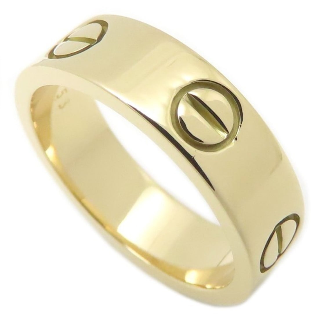 CARTIER Love Ring, Size #53, 18K Yellow Gold, Women's, Item No. 295334: --- Catalog ---Category: SizeUS Size: 6.5Brand Size: 53Category: DesignType: Band ringGender: WomenMaterial: Yellow gold (18K)Category: GeneralBrand: Cartier--- Item List ---Section: ConditionRanking: