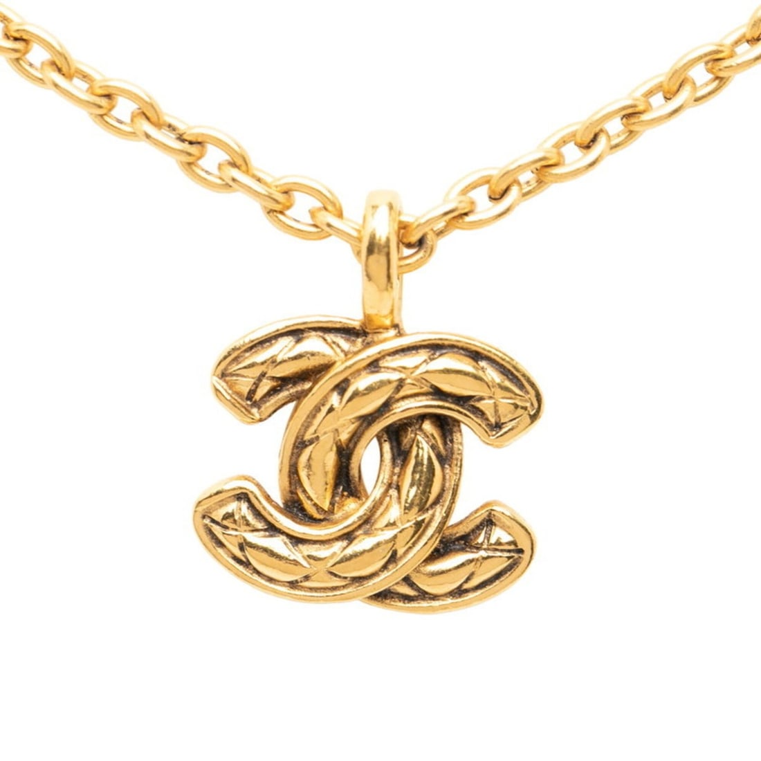 Chanel Coco Mark Matelassé Necklace, Gold Plated, Women's CHANEL (1 of 11)