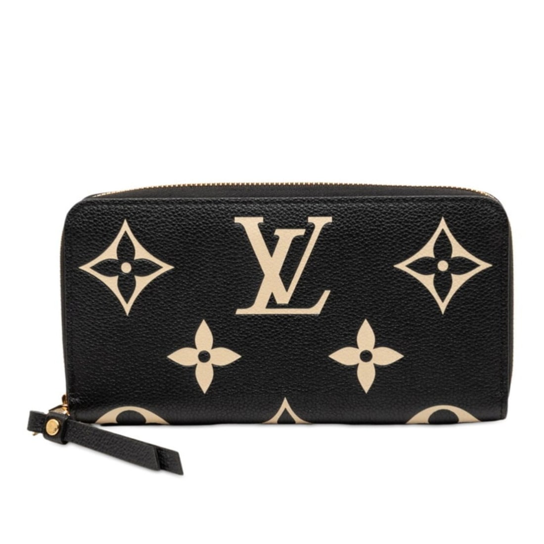 Louis Vuitton Monogram Empreinte Bicolor Zippy Wallet Long M80481 Black Beige Leather Women's LOUIS (1 of 12)